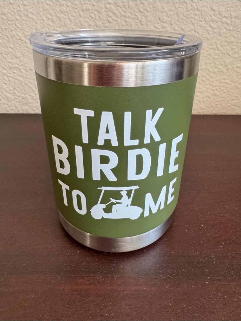 “Talk Birdie to Me” Golf Insulated Tumbler with Lid